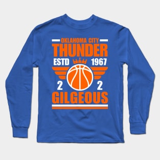 Oklahoma City Thunder Gilgeous 2 Basketball Retro Long Sleeve T-Shirt